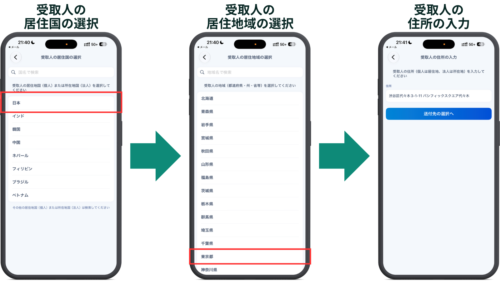 bitFlyerからの送金手順 STEP4